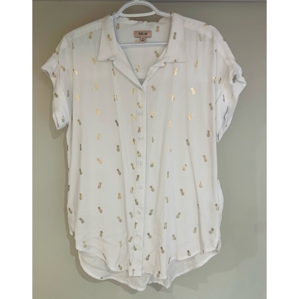 Pineapple tunic blouse